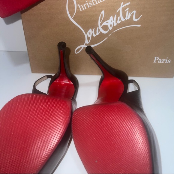 CHRISTIAN LOUBOUTIN Very Privè Private Number black leather platform heels - Picture 8 of 9